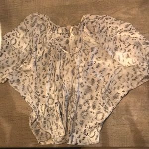 Chelsea Flower 100% silk cheetah print blouse